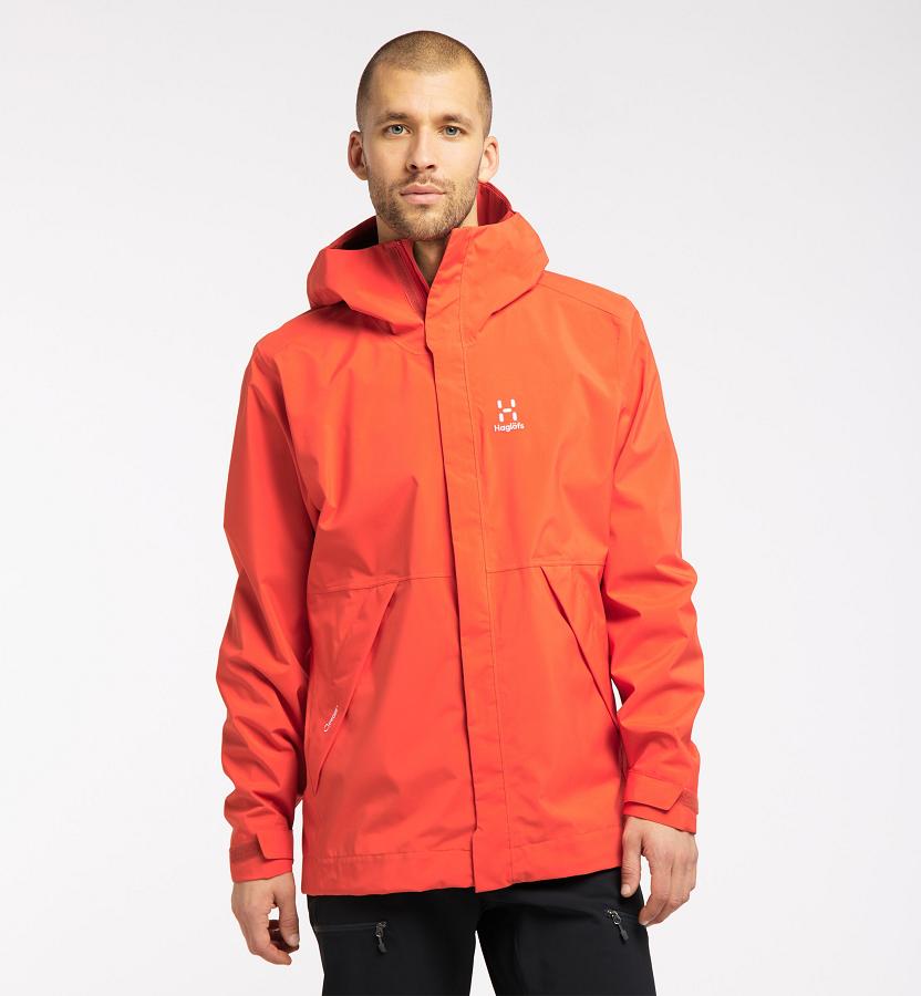 Haglöfs Mens Tjärn Waterproof Jacket Red New Zealand 50179GWIH